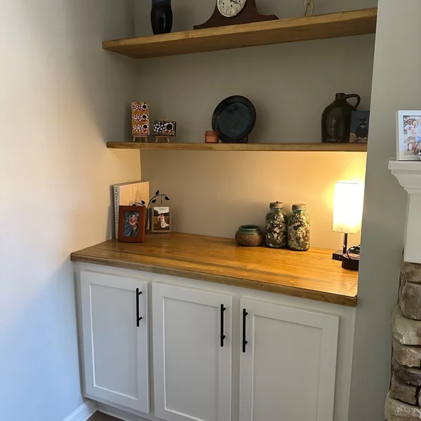 Built-in wall unit with entertainment center